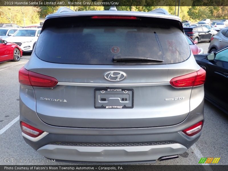 Machine Gray / Espresso/Gray 2019 Hyundai Santa Fe Limited AWD