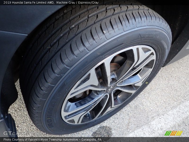 Machine Gray / Espresso/Gray 2019 Hyundai Santa Fe Limited AWD