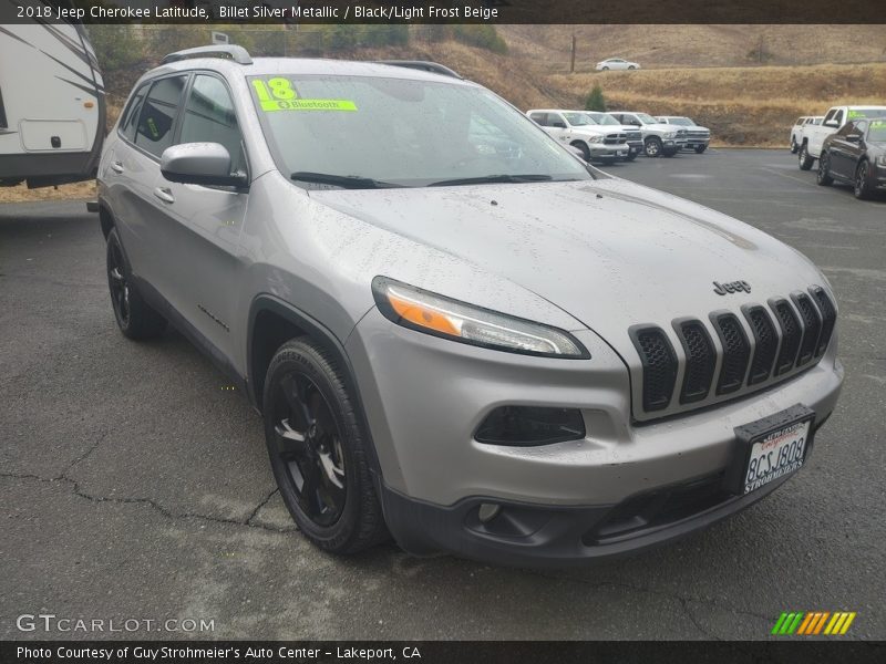 Billet Silver Metallic / Black/Light Frost Beige 2018 Jeep Cherokee Latitude