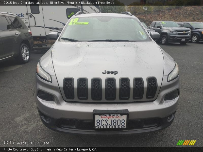 Billet Silver Metallic / Black/Light Frost Beige 2018 Jeep Cherokee Latitude