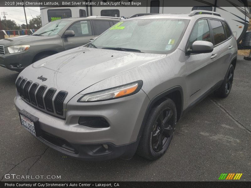 Billet Silver Metallic / Black/Light Frost Beige 2018 Jeep Cherokee Latitude