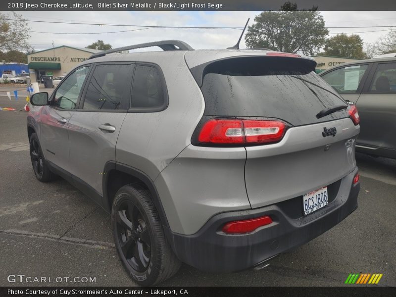 Billet Silver Metallic / Black/Light Frost Beige 2018 Jeep Cherokee Latitude