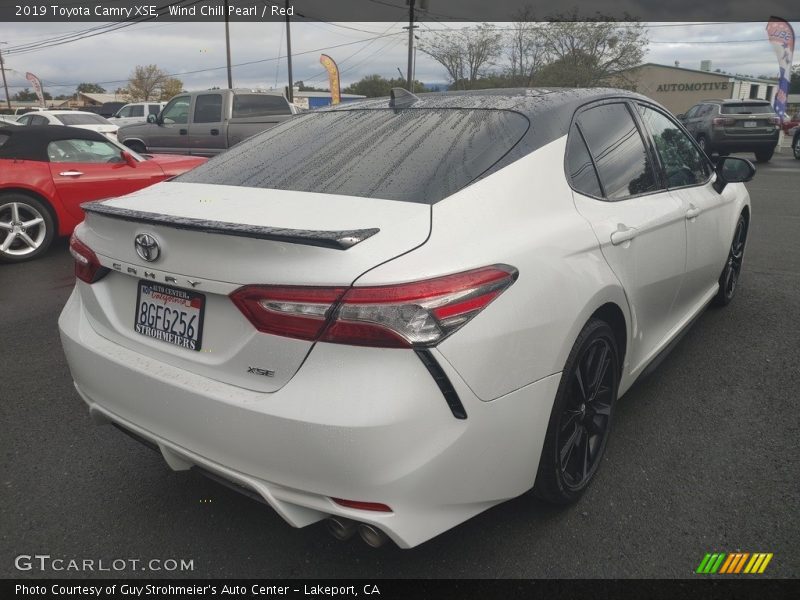 Wind Chill Pearl / Red 2019 Toyota Camry XSE