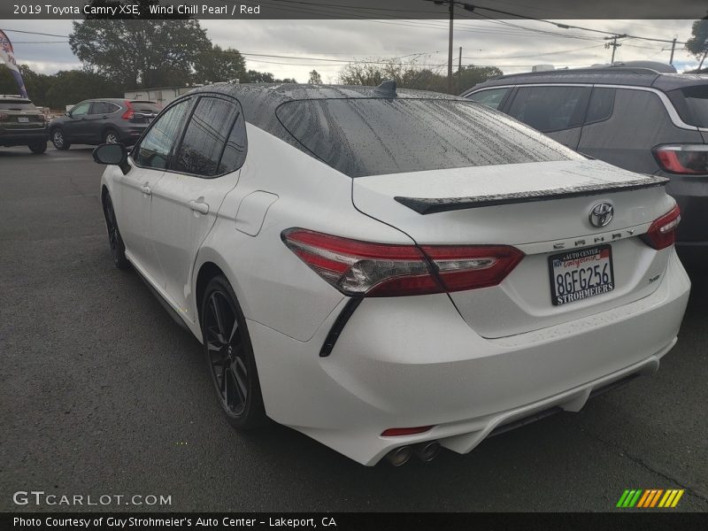 Wind Chill Pearl / Red 2019 Toyota Camry XSE