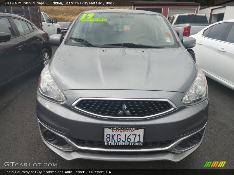 Mercury Gray Metallic / Black 2019 Mitsubishi Mirage RF Edition