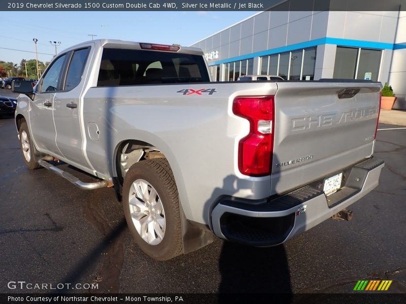 Silver Ice Metallic / Jet Black 2019 Chevrolet Silverado 1500 Custom Double Cab 4WD
