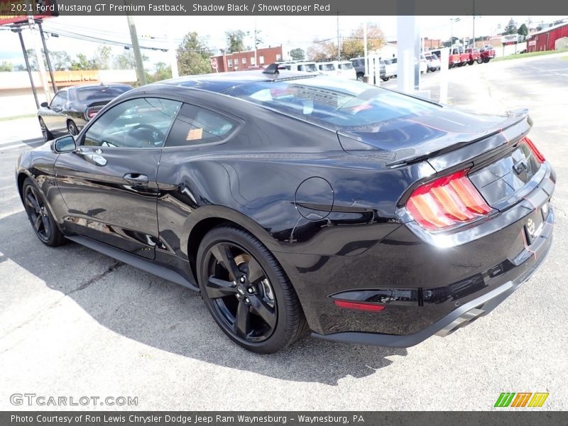 Shadow Black / Showstopper Red 2021 Ford Mustang GT Premium Fastback