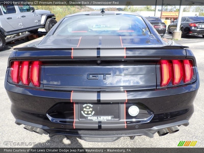 Shadow Black / Showstopper Red 2021 Ford Mustang GT Premium Fastback