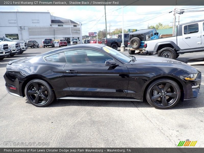 Shadow Black / Showstopper Red 2021 Ford Mustang GT Premium Fastback