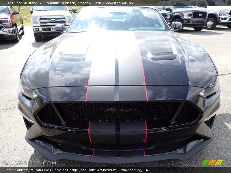 Shadow Black / Showstopper Red 2021 Ford Mustang GT Premium Fastback