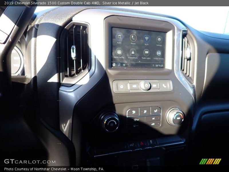 Silver Ice Metallic / Jet Black 2019 Chevrolet Silverado 1500 Custom Double Cab 4WD