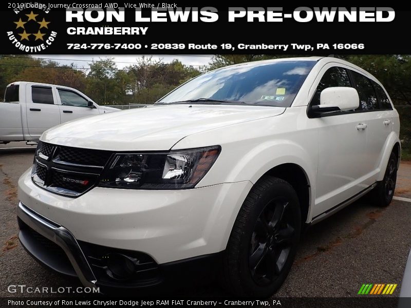 Vice White / Black 2019 Dodge Journey Crossroad AWD