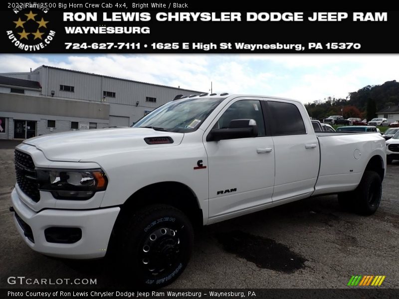 Bright White / Black 2022 Ram 3500 Big Horn Crew Cab 4x4