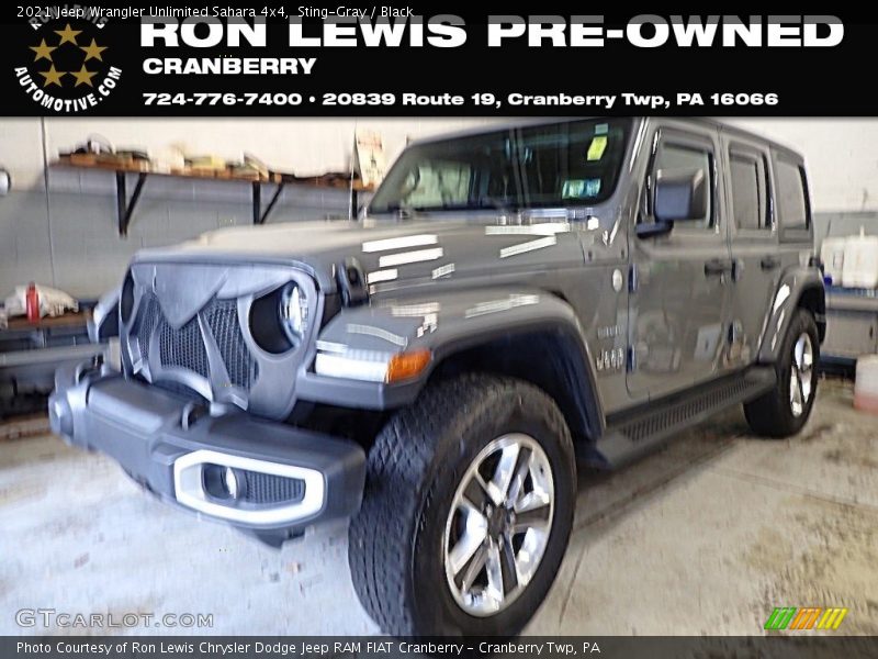 Sting-Gray / Black 2021 Jeep Wrangler Unlimited Sahara 4x4