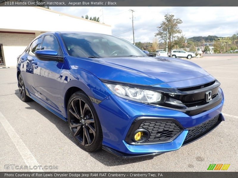 Front 3/4 View of 2018 Civic Sport Hatchback