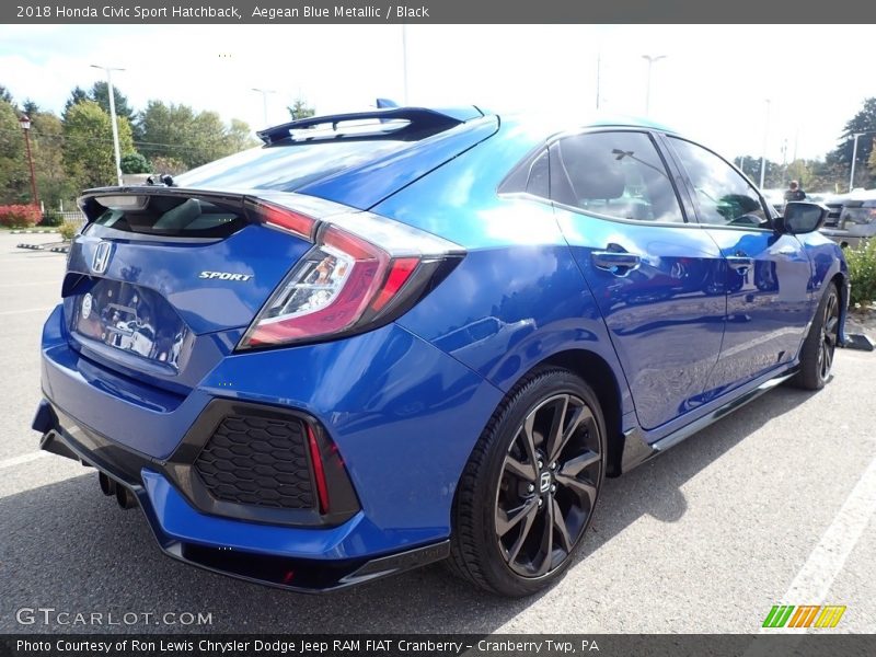 Aegean Blue Metallic / Black 2018 Honda Civic Sport Hatchback