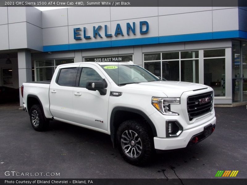 Summit White / Jet Black 2021 GMC Sierra 1500 AT4 Crew Cab 4WD