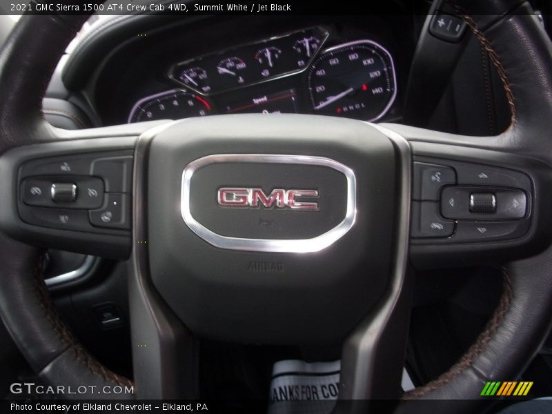 Summit White / Jet Black 2021 GMC Sierra 1500 AT4 Crew Cab 4WD