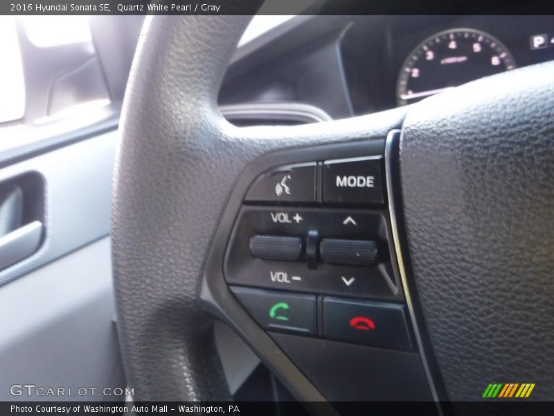 Quartz White Pearl / Gray 2016 Hyundai Sonata SE