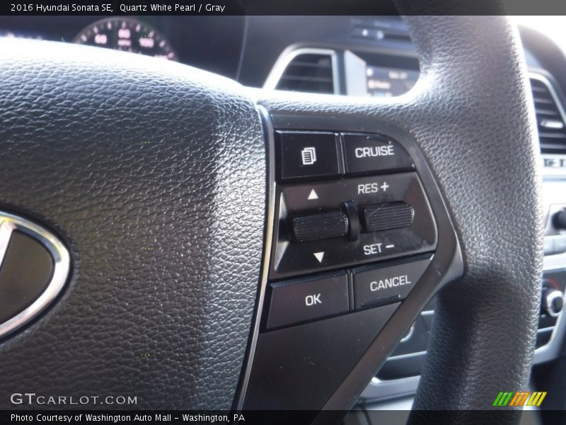 Quartz White Pearl / Gray 2016 Hyundai Sonata SE