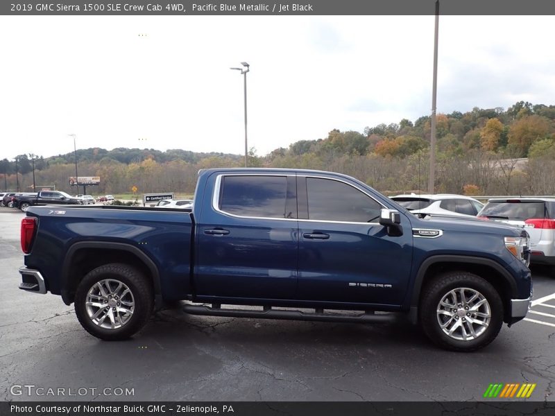 Pacific Blue Metallic / Jet Black 2019 GMC Sierra 1500 SLE Crew Cab 4WD