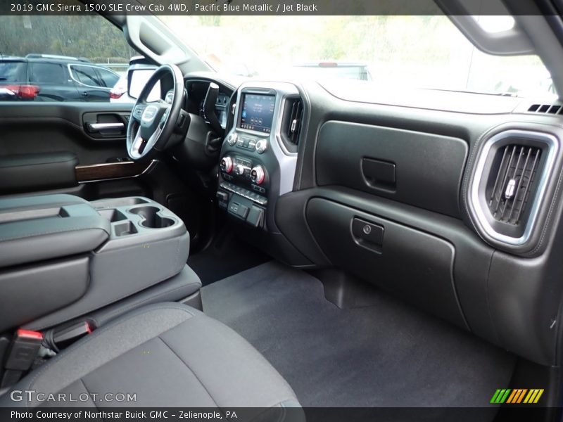 Pacific Blue Metallic / Jet Black 2019 GMC Sierra 1500 SLE Crew Cab 4WD