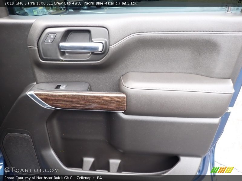 Pacific Blue Metallic / Jet Black 2019 GMC Sierra 1500 SLE Crew Cab 4WD