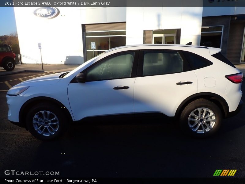 Oxford White / Dark Earth Gray 2021 Ford Escape S 4WD