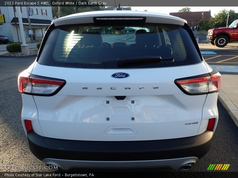 Oxford White / Dark Earth Gray 2021 Ford Escape S 4WD