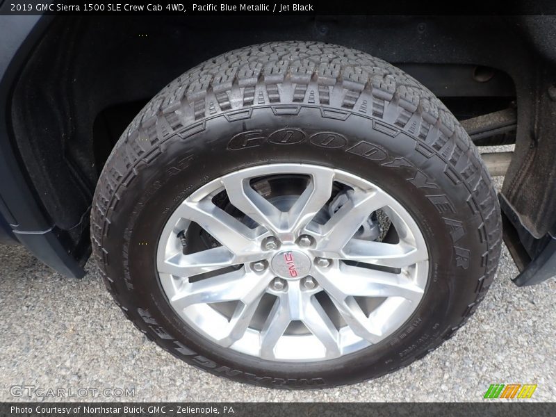 Pacific Blue Metallic / Jet Black 2019 GMC Sierra 1500 SLE Crew Cab 4WD