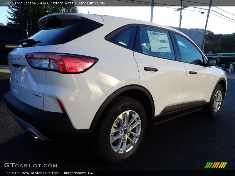 Oxford White / Dark Earth Gray 2021 Ford Escape S 4WD