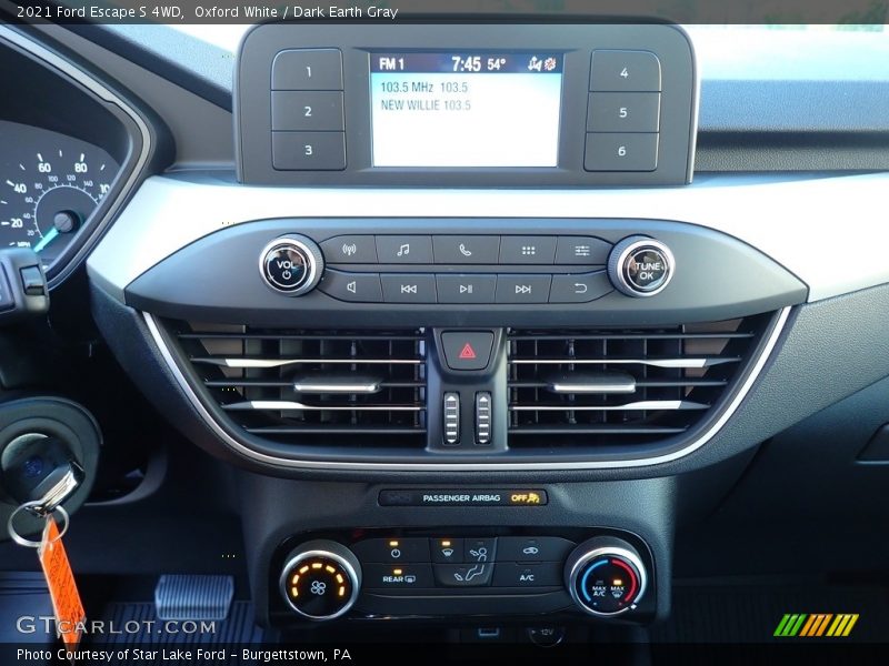 Controls of 2021 Escape S 4WD