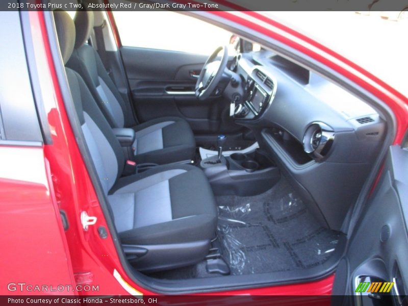 Absolutely Red / Gray/Dark Gray Two-Tone 2018 Toyota Prius c Two