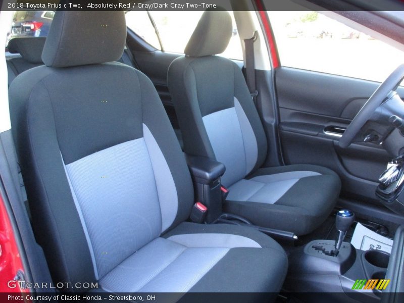 Absolutely Red / Gray/Dark Gray Two-Tone 2018 Toyota Prius c Two