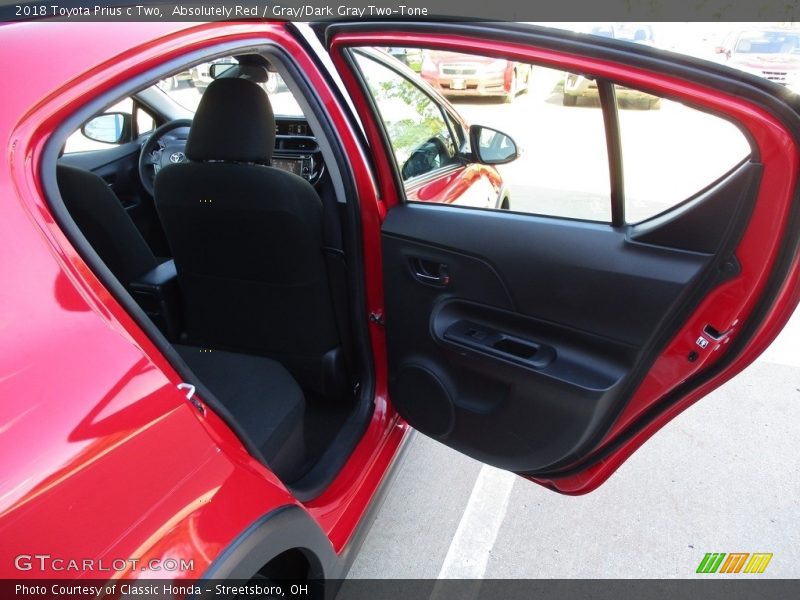 Absolutely Red / Gray/Dark Gray Two-Tone 2018 Toyota Prius c Two