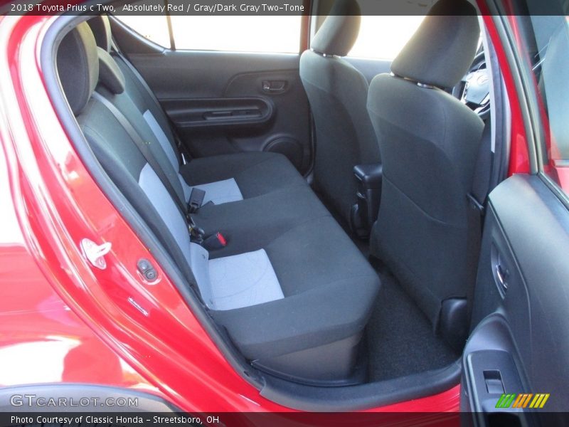 Absolutely Red / Gray/Dark Gray Two-Tone 2018 Toyota Prius c Two