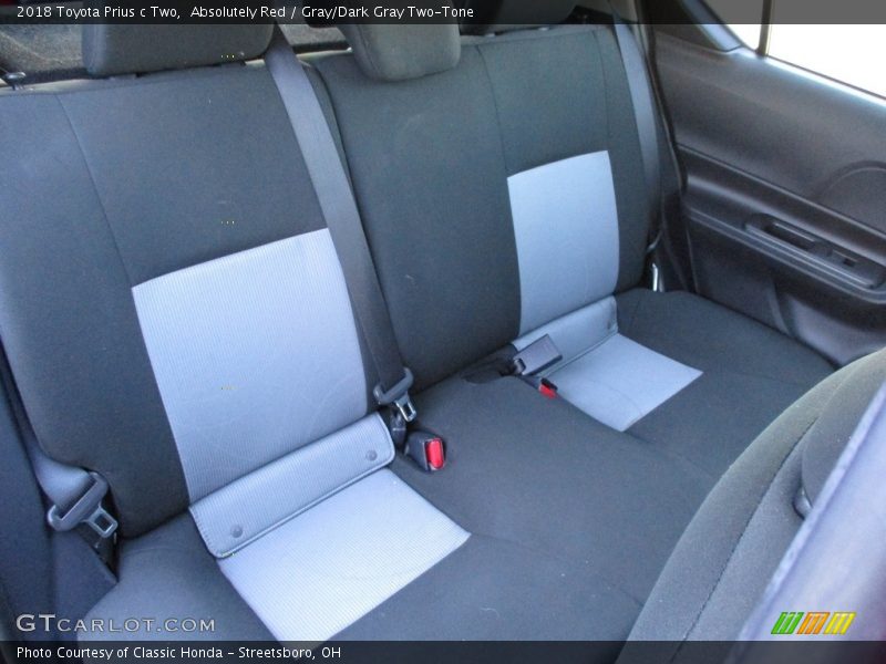 Absolutely Red / Gray/Dark Gray Two-Tone 2018 Toyota Prius c Two