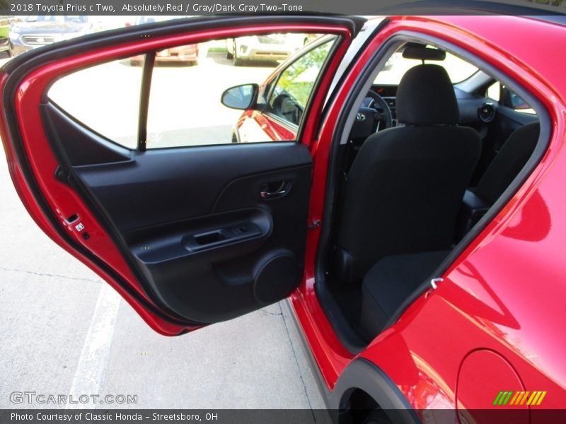 Absolutely Red / Gray/Dark Gray Two-Tone 2018 Toyota Prius c Two