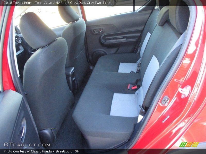 Absolutely Red / Gray/Dark Gray Two-Tone 2018 Toyota Prius c Two