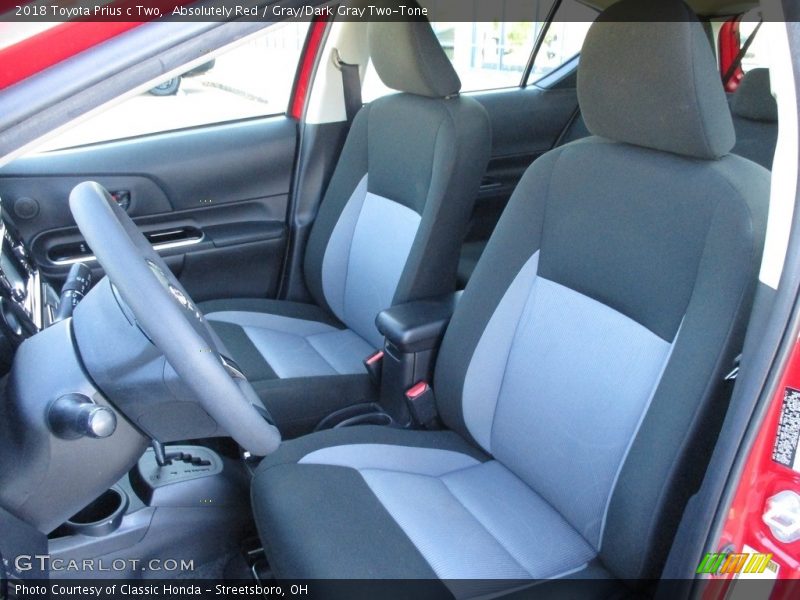 Absolutely Red / Gray/Dark Gray Two-Tone 2018 Toyota Prius c Two