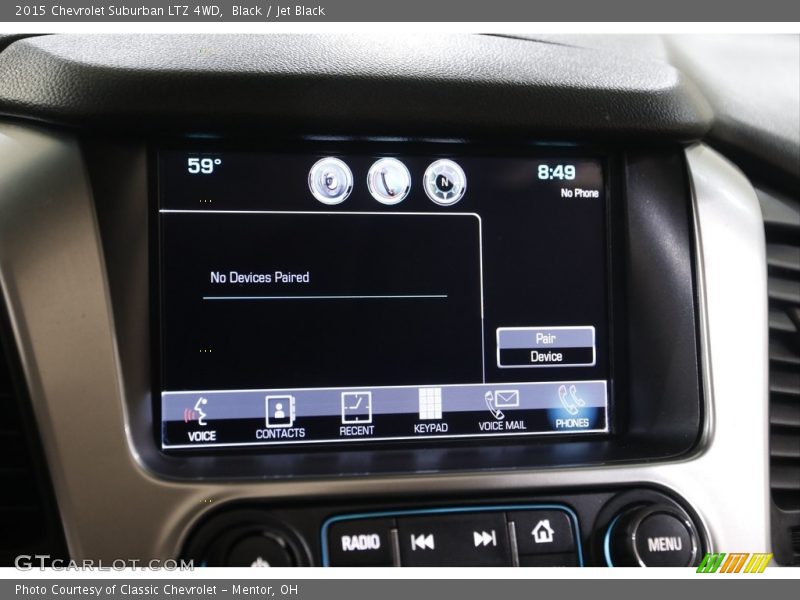 Black / Jet Black 2015 Chevrolet Suburban LTZ 4WD