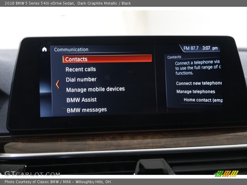 Dark Graphite Metallic / Black 2018 BMW 5 Series 540i xDrive Sedan