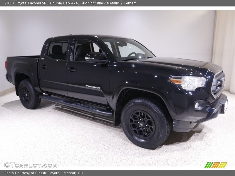 Midnight Black Metallic / Cement 2020 Toyota Tacoma SR5 Double Cab 4x4