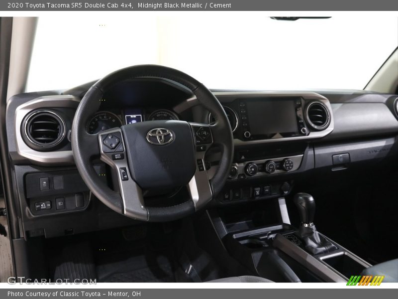 Midnight Black Metallic / Cement 2020 Toyota Tacoma SR5 Double Cab 4x4