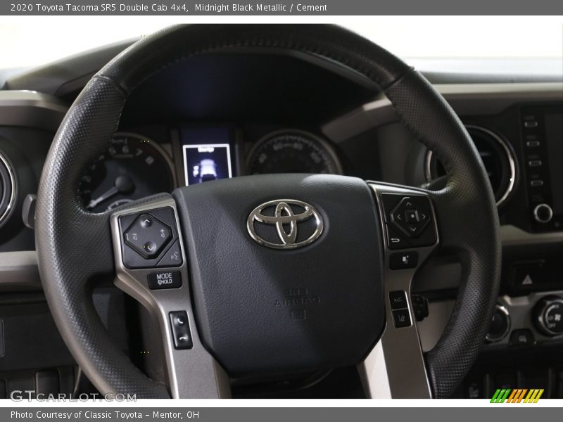 Midnight Black Metallic / Cement 2020 Toyota Tacoma SR5 Double Cab 4x4