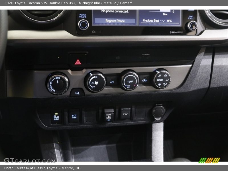 Midnight Black Metallic / Cement 2020 Toyota Tacoma SR5 Double Cab 4x4