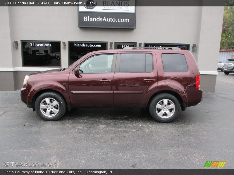 Dark Cherry Pearl / Black 2010 Honda Pilot EX 4WD