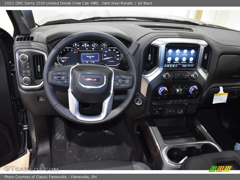 Satin Steel Metallic / Jet Black 2022 GMC Sierra 1500 Limited Denali Crew Cab 4WD