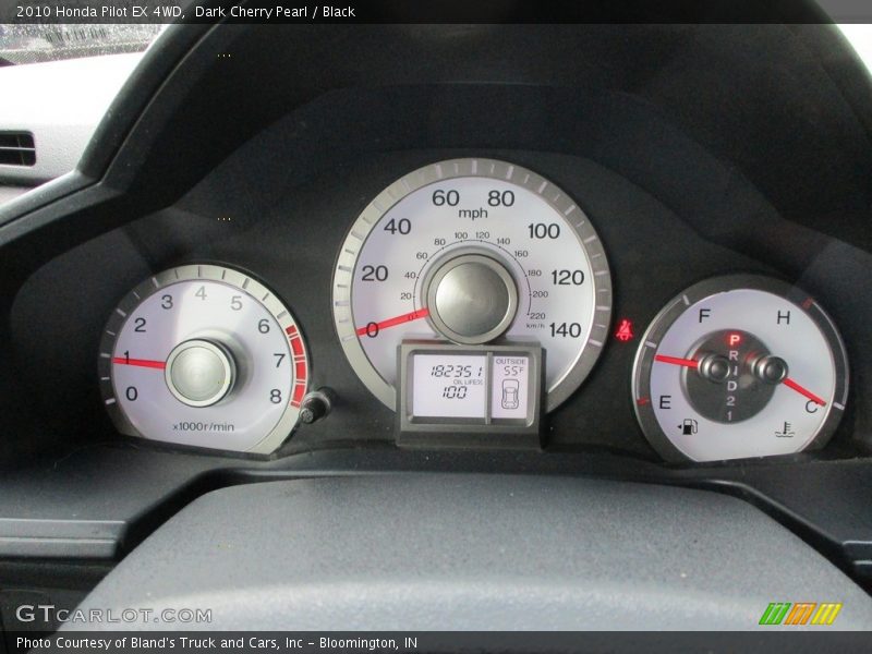 Dark Cherry Pearl / Black 2010 Honda Pilot EX 4WD