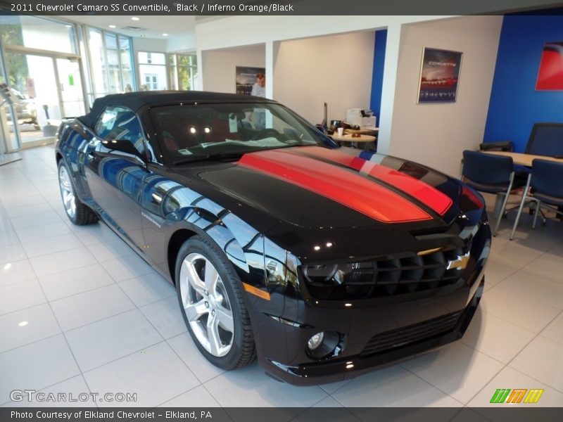Black / Inferno Orange/Black 2011 Chevrolet Camaro SS Convertible